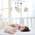 COTTONBEBE Crib Mobile 35 Lullaby Music, Cotton Baby Mobiles for Cribs & Pack N Play, Easy to Install, Stuffed Animals Hanging Toys Newborn Boys & Girls, Star Nursery Decor