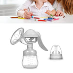 ZJchao Manual Breast Pump Strong Suction Low Noise Hand Held Breastfeeding Pump for Nursing Mothers Portable Easy to Use White 17x18cm