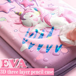 JYPLKCMT Pencil Case For Girls & Boys, Kids Cute Pink Pencil Pouch, 3D EVA Large Capacity Pen Holder, Cute School Portable Pencil Bag Gift