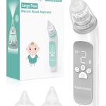 Koalababy Electric Nasal Aspirator for Baby, Large Flow, Baby Nose Sucker with 3 Suction Levels, Rechargeable Nose Cleaner for Toddlers, Music and Light Soothing, Soft Silicone Tips