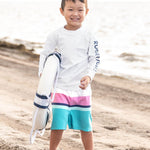 RUGGEDBUTTS® Baby/Toddler Boys White Long Sleeve Rash Guard - 18-24m