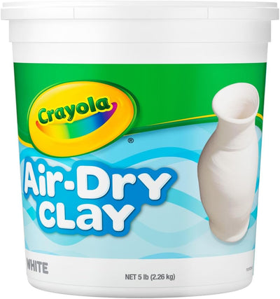 Crayola Air Dry Clay (5lbs), Natural White Modeling Clay for Kids, Sculpting Material, Bulk Craft Supplies, Teacher Classroom Must Haves for School