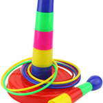 Ogrmar 18" Colorful Plastic Sport Ring Toss Game Set for Kids