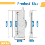 6 Pack Window Sash Locks,Window Latch Cam Action White Window Locks for Double Hung Security Viny Window Latches with Keeper Diecast,Replacement Parts for Vertical and Horizontal Sliding Windows
