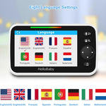 HelloBaby Video Baby Monitor with 2 Cameras and 5 Inch Split Screen Display, Remote Control Cameras with Night Vision and Temprature Monitoring