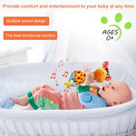 HUADADA Baby Soft Rattles Shaker, Infant Developmental Hand Grip Toys, Sensory Learning Toys with Teether, Sounds for Baby, 3-6-9-12 Months Old