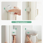 Momcozy Auto-Locking Retractable Mesh Baby Gate or Dog Gate, Child Safety Gate for Indoor or Outdoor, 33-inches Tall with up to 55-inches Wide Extension, Avoid Skirting Installation, White