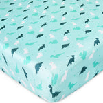 Crib Sheets for Boys or Girls 2-Pack, Fitted Crib Sheet 52'' x 28'' for Standard Crib & Toddler Mattress, Soft and Breathable Material, Baby Crib Sheets Neutral, Dinosaurs & Ocean
