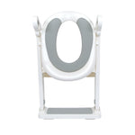 Nuby Step Ladder Toddler Potty Seat for Toilet - All-in-One Kids Potty Training Toilet Seat with Ladder for Toddlers 18+ Months - Grey