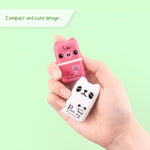 Tamaki 6 Pack Erasers for Kids, Cute Erasers with Cover and Roller, Pencil Rubber Eraser for Party Favors Gift Supplies (Model B)