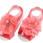 Toptim Baby Girl's Barefoot Sandals Flower for Newborn Toddlers (0-3T) (10 Colors)