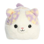 Aurora® Adorable Spudsters™ Cassie Daisy Cat™ Stuffed Animal - Round Shape Makes for Comforting Cuddles - Perfect for Kids All Ages and Animal Loving Adults - Purple 10.5 Inches