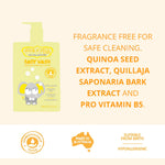 Jack N' Jill Natural Bathtime Baby Wash - Baby Wash for Sensitive Skin, Hypoallergenic, Fragrance Free, Dermatologically Tested, Perfect for Newborns, Vegan - Scent Free, 300 mL (Pack of 1)