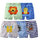 Monvecle Baby Boy 5pcs Pack Newborn to Toddler Summer Cotton Cartoon Shorts Gift Set 3M
