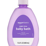 Amazon Basics Night-Time Baby Bath, Lightly Scented, 13.6 Fl Oz (Pack of 1) (Previously Solimo)