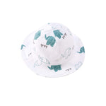 pureborn Newborn Unisex Baby Sun Hat Spring Summer Wide Brims Bucket Hat Sun Protection with Straps Cartoon Elephant 0-3 Months