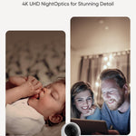 eufy Security Baby Monitor E21 with 4K UHD Camera, 5'' 720p Display, 8X Zoom, Hybrid Wi-Fi and No Wi-Fi Connection, 24/7 Recording in app, Pan-Tilt, Portable Camera with Built-in Battery, ANR