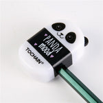4 Pcs Cute Pencil Sharpener & Eraser 2-in-1 Cartoon Panda Pencil Sharpener Small Manual Sharpeners Kawaii Plastic Sharpeners School Office Supplies Sharpener for Girls Women (Panda)