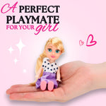 Liberty Imports Little Royal Princess Toddler Dolls with Dresses, Girls Imaginative Pretend Play Small Dolls Party Favors Collection (6 Pack)