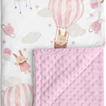 Floral Baby Blankets for Girls - Super Soft Nursery Minky Blanket, Newborn Baby Blanket with Double Layer Dotted Backing, Pink Lightweight Bed Throw Blanket, 30 x 40 Inch
