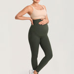 MOMANDA Hands Free Pumping Bra for Breastfeeding Wireless Sports Pumping and Nursing Bra in One with Wide Velcro Straps Beige Large