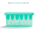 Munchkin® Silicone Baby Food Freezer Tray with Lid - Baby Popsicle Molds for Breastmilk, Fruit, and Veggie Purees, Mint