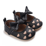 LAFEGEN Baby Girls Mary Jane Flats with Bownot Non Slip Soft Sole PU Leather Newborn Infant Toddler First Walker Cirb Dress Shoes(12-18 Months Toddler 21 Black)
