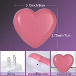 INZU Cute Night Light, Heart Night Light for Kids, LED Nightlight with Auto Dusk to Dawn Sensor, Nightlight Plug into Wall with Soft Warm Light for Bedroom, Nursery, Bathroom, Hallway (Pink)