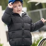 Yimoon Toddler Boys Girls Winter Coat Fleece Thicken Hooded Warm Puffer Jacket Outwear