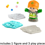 Fisher-Price Little People Musical Toddler Toy Recycling Truck Garbage Vehicle with Figure for Pretend Play Ages 1+ Years