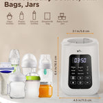 Bear Baby Bottle Warmer, Milk Warmer Breastmilk Bag Formula Fast Warming for New Born Baby Bottles, with Time Temp Control Automatic Shut Off at Home Use
