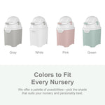 Foundations Mini Diaper Pail with Airtight Lid, Durable & Odorless Diaper Disposal, Large Capacity, Holds up to 30 Newborn Diapers, Refill with Any Bags, Baby Registry Gift - Gray