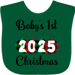 inktastic Babys 1st Christmas 2025 Baby Bib