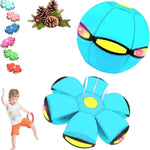 Magic Bouncing Ball, Magic Flying Saucer Bouncy Ball, Pop up, Dual Form Freely Switchable Toy with 6 Light, Parent-Child Interaction, Suitable for Indoor & Outdoor