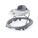 Chicco Mod Walker Foldable Infant Walker, 3 Height Adjustments, BPA-Free Tray with 2 Cup Holders, Brake Pads, for Children up to 26 lbs., Space-Saving Compact Fold | Grey/Grey