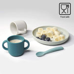 Silicone Training Cup for Infants, Toddler Learning Cup with Two Handles, Baby Open Cup 5oz, 6months+ (yellow)