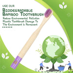 Tooth HaHa Kids Bamboo Toothbrushes, BPA-Free Soft Bristles, Eco-Friendly Natural Wooden Toddler Toothbrush, 6-Pack Travel Toothbrushes Set for Children
