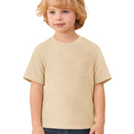 Haloumoning Toddler Baby Boys Short Sleeve T Shirts Kids Summer Basic Crewneck Tops Tees with Pocket 9M-8Y Apricot