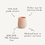 mushie Silicone Baby Starter Training Cup | 6 Months+ (Blush)