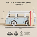 Le Toy Van - Wooden Holiday Campervan with Detachable Surfboard | Suitable for 3 Year Old +