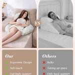 INSEN Wedge Pillow Set for Sleeping and After Surgery, Use for Acid Reflux, Reading and Relaxing, Headboard Pillow for Sitting in Bed