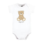 Hudson Baby Unisex Baby Cotton Bodysuits, Teddy Bears 5-Pack, 0-3 Months