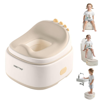 Children's potty seat with multiple usage scenarios on a white background