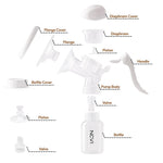 NCVI Manual Breast Pump 20mm Flange and Silicone Breast Milk Collector Catcher, BPA Free