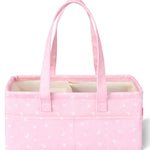 Mr. Pen- Baby Diaper Caddy Organizer, Pink with Star Pattern, Portable Car Caddy for Changing Table and Nursery