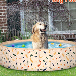 AirSwim Ball Pits for Toddlers, 47" x 12" Foldable Kiddie Pool Dog Ball Pits Collapsible Baby Pool Dog Swimming Pool Portable Sandbox Kid Pool Indoor and Outdoor Game Without Balls