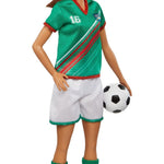 Barbie Careers Fashion Doll & Accessory, Soccer Player with Brunette Ponytail, #16 Uniform, Tall Socks, Cleats & Ball