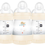 MAM Easy Start Anti-Colic Baby Bottles, Extra Slow Flow, Breastfeeding-Like Silicone Nipple Bottle, Reduces Colic, Gas, & Reflux, Easy-to-Clean, BPA-Free, Vented Baby Bottles for Newborns, 0-3 Months
