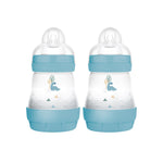 MAM Easy Start Matte Anti-Colic Baby Bottles, 5oz (2 Count), Slow Flow Nipples, Baby Boy