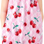 Toddler Baby Girls Romper Sleeveless Jumpsuit Summer Clothes Adjustable Tie-Up Strap with Pocket Headband 1-5T